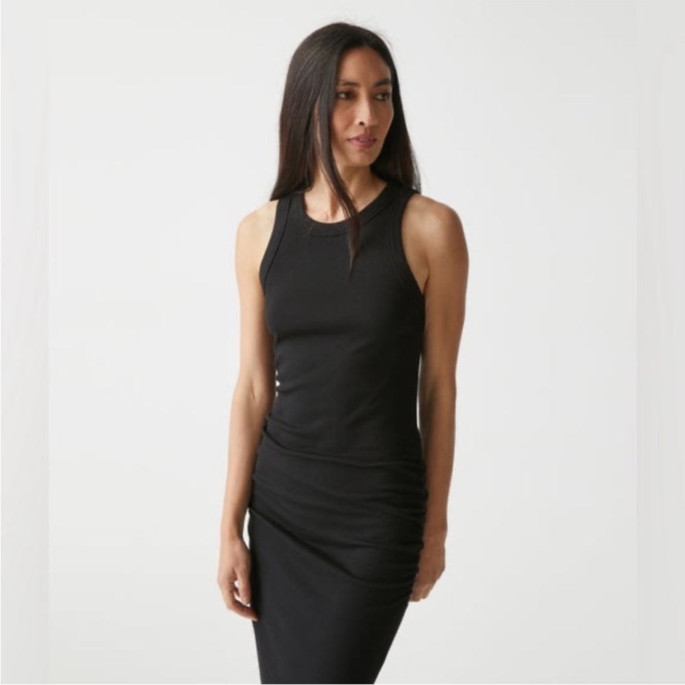 ⛱️Michael Stars - Black Wren Ribbed Midi Dress - XL